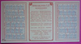 PUB LU - Prototype - Calendrier  - ECOLIER  1925 à 3 Volets Complet - Petit Format : 1921-40