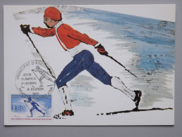 Andorra Französisch 304 Yt 283 Maximumkarte MK/MC, ESST, Olympische Winterspiele, Lake Placid - Maximum Cards