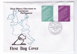 Rare Enveloppe Philatélique Premier Jour, Parlement Européen, Premières élections, Irlande, 1979 - Europese Instellingen