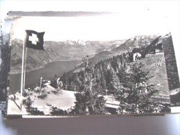 Zwitserland Schweiz Suisse NW Klewenalp Terrasse Flagge - Sonstige & Ohne Zuordnung