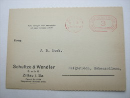 1932, Zittau, Firmenkarte - Zittau