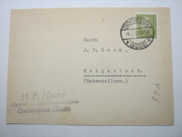 1932, OSCHERSLEBEN, Firmenkarte - Oschersleben