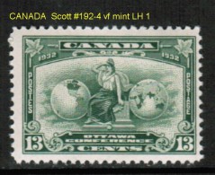 CANADA   Scott  # 192-4*  VF MINT LH - Neufs