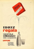 # ACQUA IDRIZ 1950s Advert Pubblicità Publicitè Reklame Food Drink Mineral Water Eau Agua Wasser - Poster & Plakate