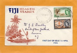 Fiji 1954 FDC Mailed To USA - Fidschi-Inseln (...-1970)