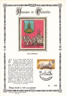 17,080 Bel Sonstamp Sony Stamps PTT Soie 80 84 1721    Tourisme Gand - Fontaine CS - Carte Souvenir FDC 1974-6-22 Fontei - Souvenir Cards - Joint Issues [HK]