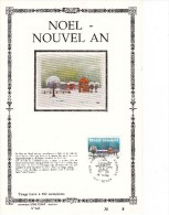 17,443 Bel Sonstamp Sony Stamps PTT Soie 443  2307    Fêtes Noël Nouvel An CS - Carte Souvenir FDC 1988-11-19   Tirage O - Cartoline Commemorative - Emissioni Congiunte [HK]