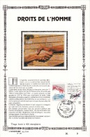 17,462 Bel Sonstamp Sony Stamps PTT Soie 462  2327 A   Humanitaire Paix Pax Droits De L' Homme CS - Carte Souvenir FDC 1 - Souvenir Cards - Joint Issues [HK]