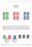 Document Philatélique Officiel Type SABINE, Pierre Gandon, 3 Valeurs, Mention « République Française », 1981 - 1977-1981 Sabina Di Gandon