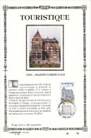 17,533 Bel Sonstamp Sony Stamps PTT Soie 533  2412    Tourisme Niel Maison Communale CS - Carte Souvenir FDC 1991-6-15 - Souvenir Cards - Joint Issues [HK]