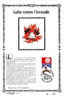 17,563 Bel Sonstamp Sony Stamps PTT Soie 563  2443    Pompiers Lutte Contre Incendie CS - Carte Souvenir FDC 1992-2-8 - Souvenir Cards - Joint Issues [HK]