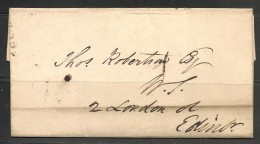 UK -  1833 ENTIRE COVER - EDINBURGH - Rare !! Cancel # 20 Intended Side Type ´8 OCLK AM´ And  # 6 Coded Type -w/ Letter - ...-1840 Precursores