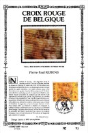 17,597 Bel Sonstamp Sony Stamps PTT Soie 597 598 2490    Croix Rouge Peintre Peinture Pierre--Paul Rubens CS - Carte Sou - Cartes Souvenir – Emissions Communes [HK]