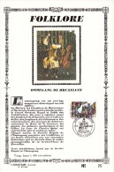 17,617 Bel Sonstamp Sony Stamps PTT Soie 617 619 2509    Folklore Bruxelles CS - Carte Souvenir FDC 1993-6-5 Ommegang  T - Herdenkingskaarten - Gezamelijke Uitgaven [HK]