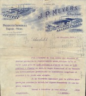 Factuur Facture Brief Lettre  - Produits Chimiques J.P. Meyers - Schaerbeek - Schaarbeek 1907 - 1900 – 1949