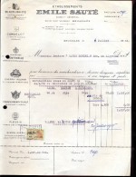 Factuur Facture Brief Lettre  - Ets Emile Sauté - Whisky Champagne - Bruxelles 1955 - 1900 – 1949