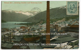 CARTOLINA NELSON B.C. SHOWING SMELTER AND KOOTENAY LAKE BRITISH COLUMBIA CANADA VIAGGIATA - Nelson