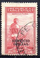 ARGENTINA 1938 Official - Ploughman - 25c. - Red   FU - Servizio