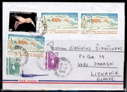 NEW CALEDONIA Brief Postal History Envelope Air Mail KN 002 Birds Sea Fauna Architecture - Covers & Documents