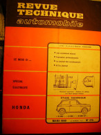 Revue Technique Automobile - N° 275 - Spécial électricité - Honda N 360,  N 600,  N 600 GT - Auto