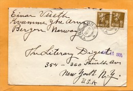Norway 1936 Cover Mailed To USA - Briefe U. Dokumente
