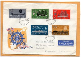 Norway 1960 FDC Mailed To USA - FDC