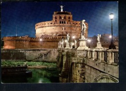 F1792 Roma, Rome - Ponte E Castel S. Angelo - Navi, Ships, Bateaux, Notturno, Nocturne, Nuit  - Ed. SAR / OTO - Castel Sant'Angelo