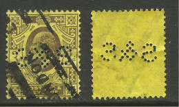 GB 1902 - 11 KEV11 3d Purple/Yellow Perfins S & S Wmk 49....( 1247 ) - Gezähnt (perforiert)