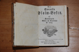 Livre De Psaumes En Suédois, Den Svenska Psalm Boken, Stockholm, Suède, 1821, Temples Protestants, Lettres Gothiques - Oude Boeken