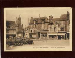 56 Locminé Place De La République édit. Artaud N° 12 Monument Aux Morts , Café De L'univers Horlogerie Le Gal , épicerie - Locmine