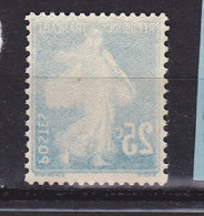 FRANCE N° 140 25C BLEU TYPE SEMEUSE CAMEE RECTO VERSO PAPIER X PETIT PLI SINON SANS CHARNIERE - Unused Stamps