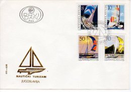 YUGOSLAVIA 1985 Nautical Tourism FDC.  Michel 2115-18 - FDC
