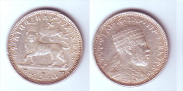 Ethiopia 1/4 Birr 1897 A (EE 1889) - Ethiopie