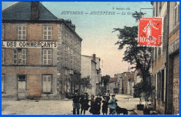 CPA CARTE POSTALE ANCIENNE 1912 AIGUEPERSE 63260 AUVERGNE PUY DE DOME COULEUR E BARTHOU HOTEL DES COMMERCANTS PERCEPTION - Aigueperse