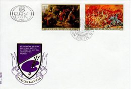 Delcampe - YUGOSLAVIA 1976 Historical Paintings On 3  FDCs  Michel  1666-71 - FDC