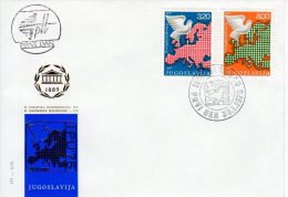 YUGOSLAVIA 1975 European Security Conference  FDC.  Michel  1585-86 - FDC