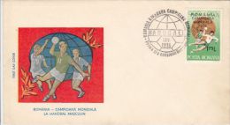 HANDBALL, WORLD CHAMPIONSHIP, COVER FDC, 1976, ROMANIA - Balonmano