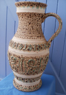 VASE Ou CRUCHE Avec Anse Poterie West Germany Hauteur 45cm - Other & Unclassified