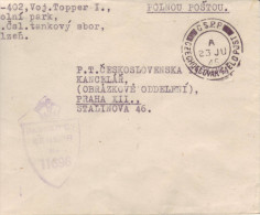 1945 23.6 CZECHOSLOVAK FIELDPOST Inside CZ With UK Censor Stamp 11696 - Lettres & Documents