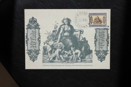 Carte Maximum Luxembourg 125 Ans Droit D'émission Banque Internationale - Maximum Cards