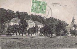 AMSTETTEN 09 32457 VOLKS UND BURGER SCHULE 1912 - Amstetten