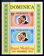 Dominique ** Bloc N° 20 - Mariage De La Princesse Anne - Dominica (1978-...)
