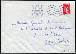 FRANCE - SABINE GANDON - N° 1974 / LETTRE AVEC O.M. ESSAI DE TOULOUSE R.P. - SUP - 1977-1981 Sabine De Gandon