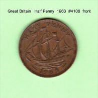 GREAT BRITAIN    1/2  PENNY  1963  (KM # 896) - C. 1/2 Penny