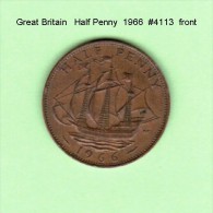 GREAT BRITAIN    1/2  PENNY  1966  (KM # 896) - C. 1/2 Penny