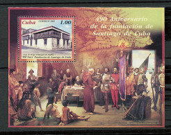 Cuba ** Bloc N° 202 - 490e Ann. De La Ville De Santiago De Cuba - Unused Stamps