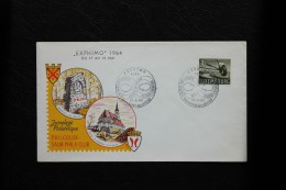 Enveloppe Exphimo 1964 Affranchie Poste Aerienne Oblitération Exphimo Mondorf Les Bains - Storia Postale