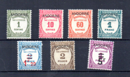 Andorre 1931-32, Taxe, 9 / 15*, Cote 625 €, - Unused Stamps