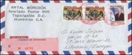 HONDURAS Brief Postal History Envelope Air Mail HN 012 Personalities Care For Nature - Honduras