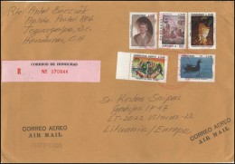 HONDURAS Brief Postal History Envelope Air Mail HN 016 Birds Animals Crafts Personalities - Honduras